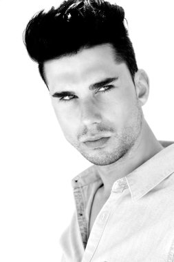 Close up portrait of an attractive young man