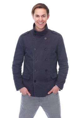 gülen, şirin genç bir adam portresi