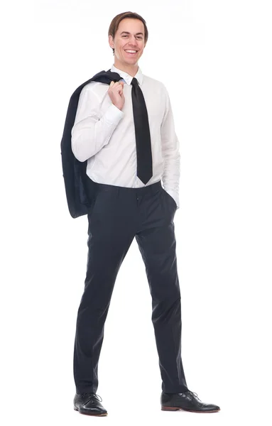 Portrait of a cheerful young businessman smiling — Stock Photo, Image