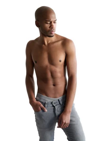 Handsome young man posing with no shirt — Stock Photo, Image