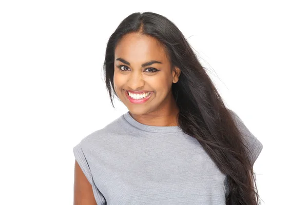 Lächelnde Afroamerikanerin — Stockfoto