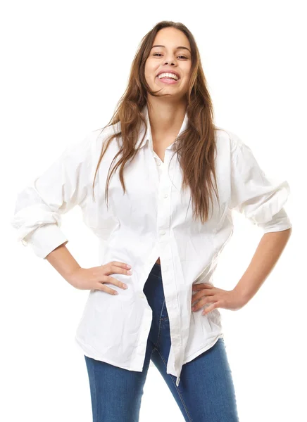 Happy woman laughing — Stock Photo, Image