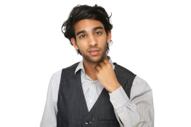 genç adam el ile yüzleşme