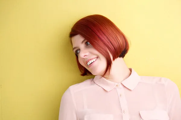 Happy young woman looking away — Stock Photo, Image