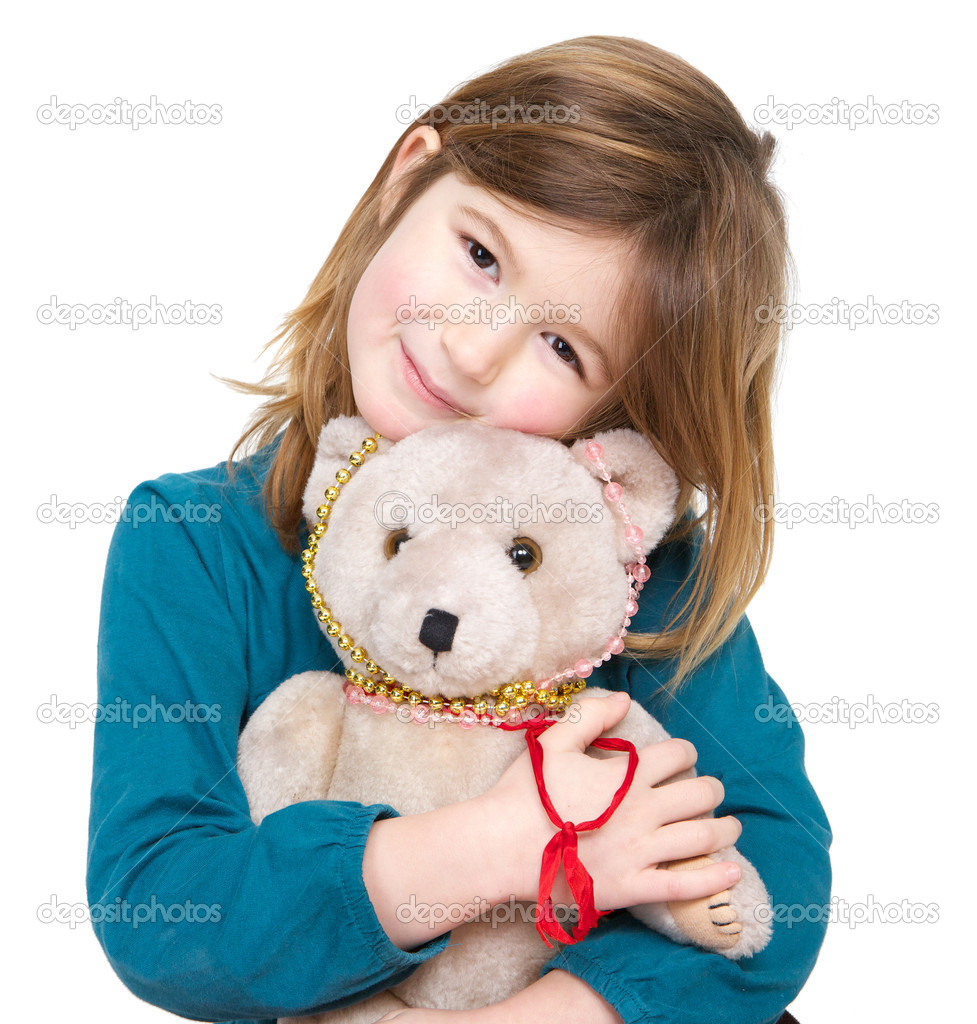 teddy bear and girl