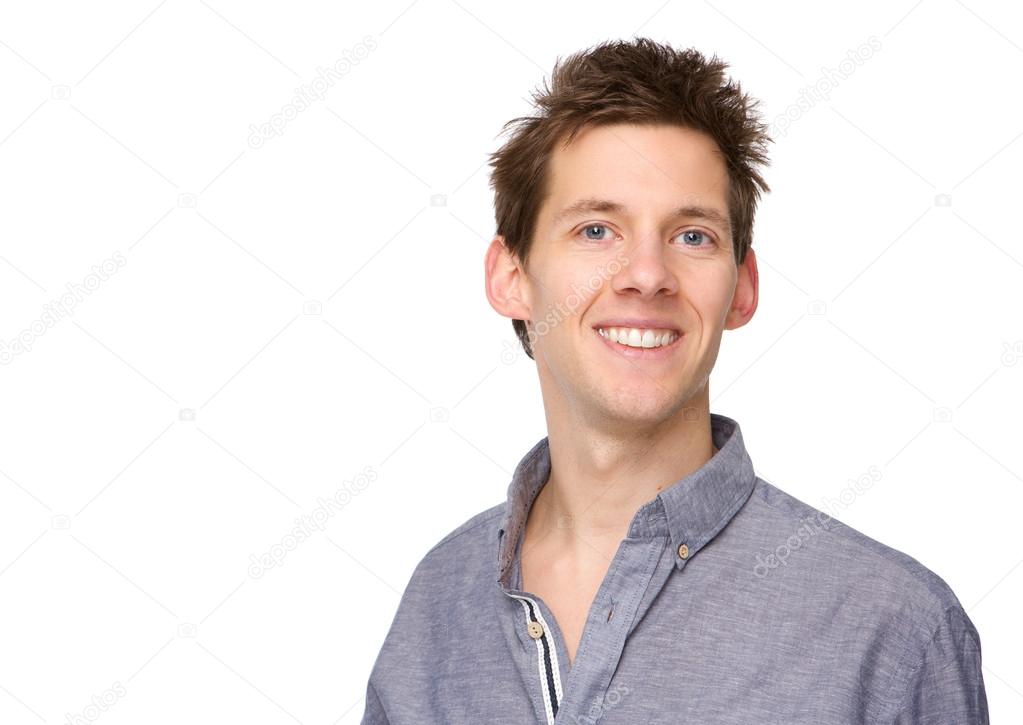 Portrait of a young adult male smiling