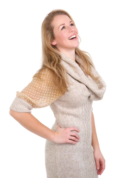 Young blond woman laughing — Stock Photo, Image