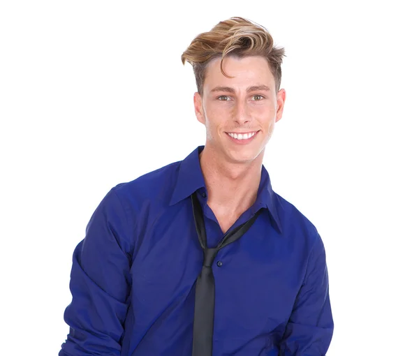 Handsome young blond man smiling — Stock Photo, Image