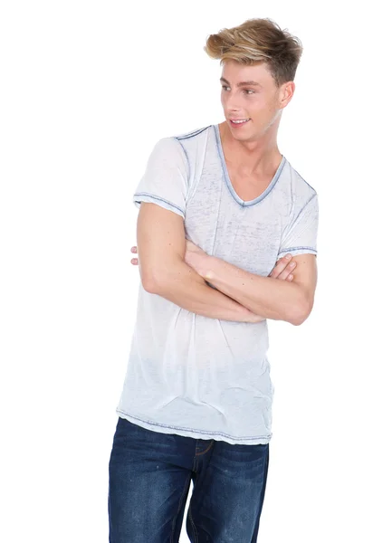 Man smiling with arms crossed — Stock Photo, Image