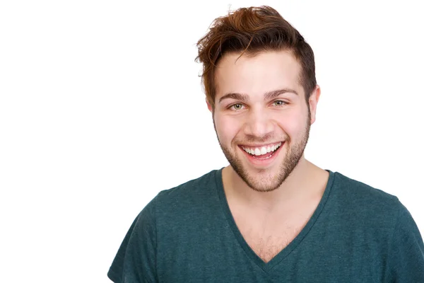 Pohledný mladý muž s úsměvem — Stock fotografie