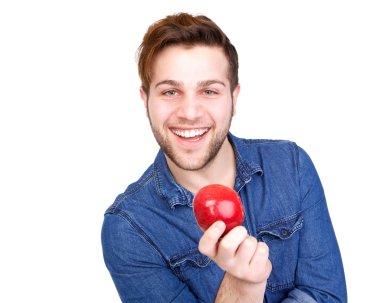 sağlıklı genç adam gülümsüyor