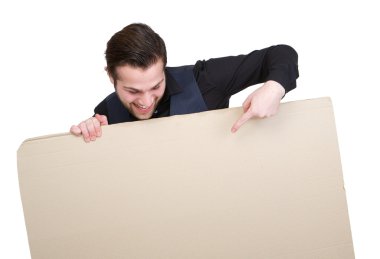 adam boş imzalamak için işaret parmağı