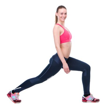 genç kadın egzersiz germe