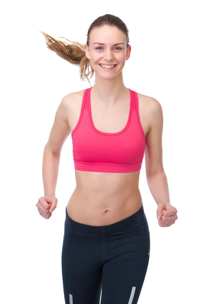 Joven mujer corriendo — Foto de Stock