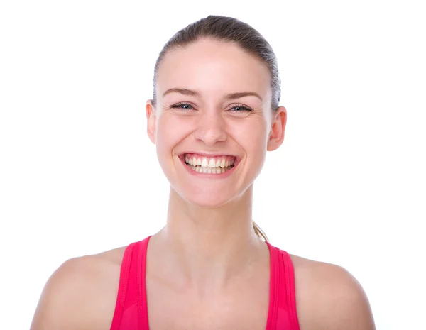 Cheerful young woman smiling — Stock Photo, Image