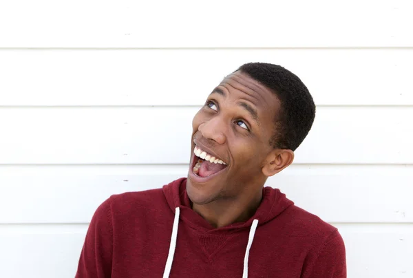 Siyah adam komik ifade ile — Stok fotoğraf