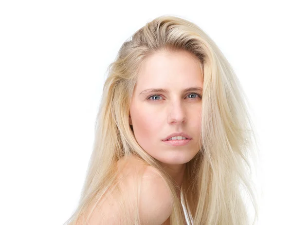 Skönhet porträtt av en vacker blond kvinna — Stockfoto
