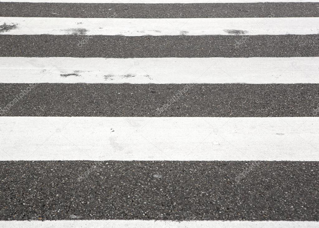 Zebra crossing on city street