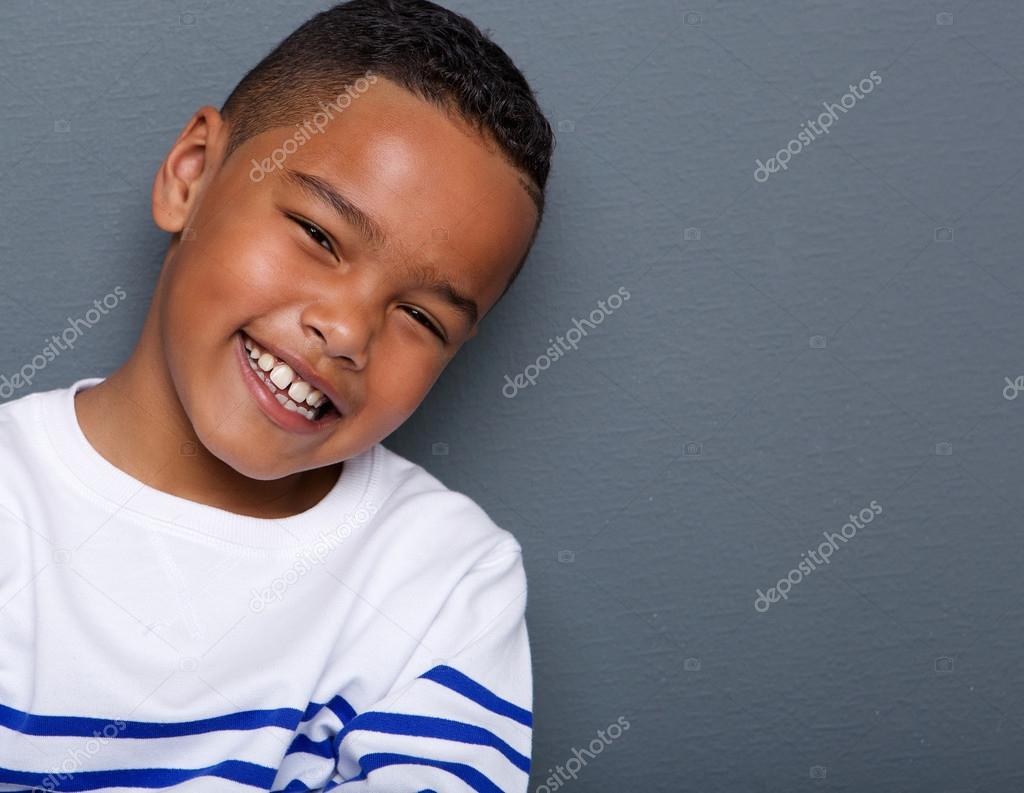 Portrait of a handsome little boy smiling 