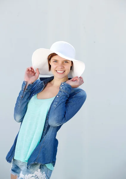 Portrait of a happy young woman — Stock Photo, Image