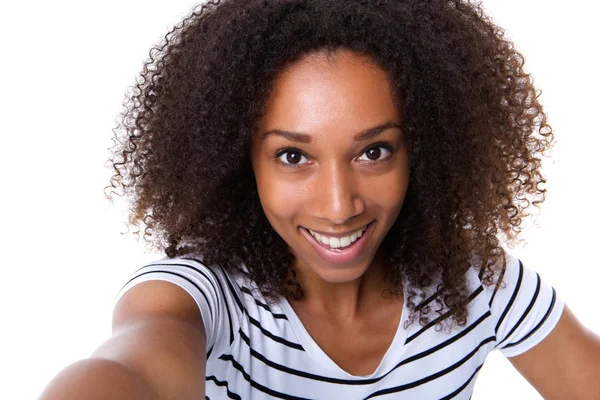 Mujer joven haciendo una selfie —  Fotos de Stock