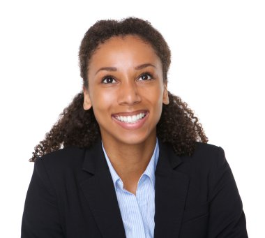 güvenilir bir iş kadını gülümseyen