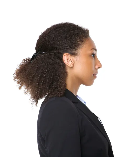 Profile portrait of a young black business woman — Stock Photo, Image