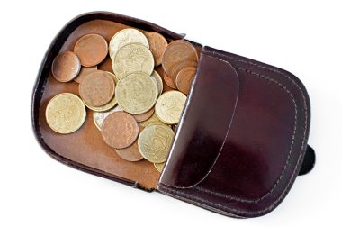 çanta ile euro coins