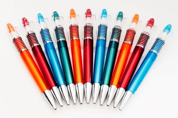 Długopisy kilka kolorów — Zdjęcie stockowe