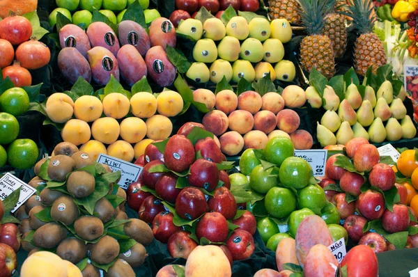 Экспозиция фруктов — стоковое фото