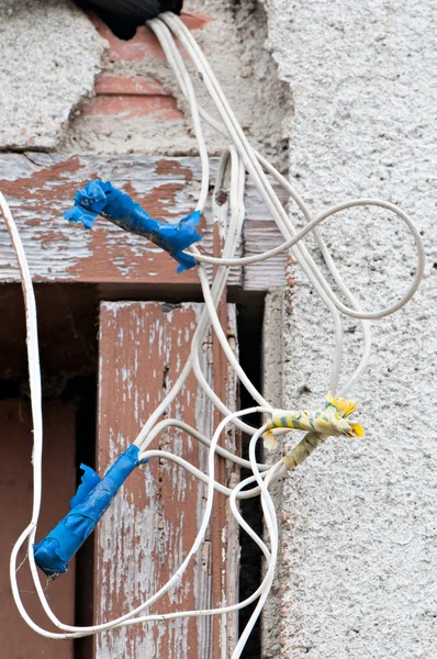 Electric installation failed — Stock Photo, Image
