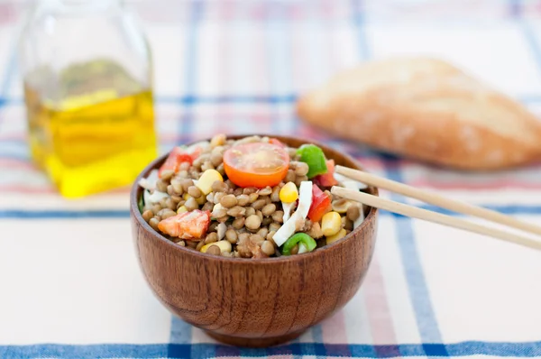 Mercimek salatası — Stok fotoğraf