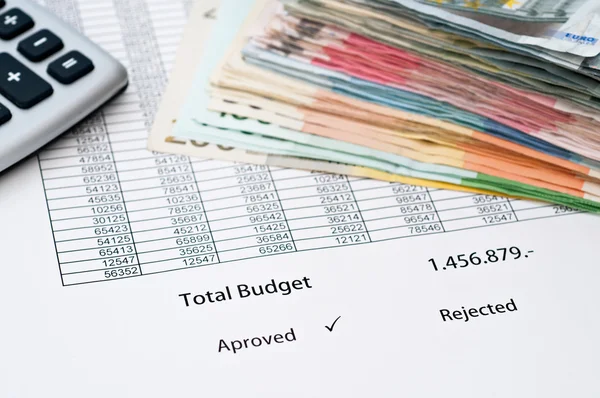 Document aproved budget — Stock Photo, Image