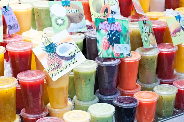 Assorted fruit smoothies — Stock Photo, Image