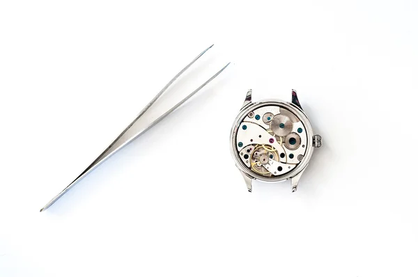 Reparatie van horloges — Stockfoto