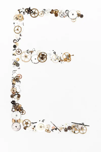 Alphabet clock parts — Stock Photo, Image