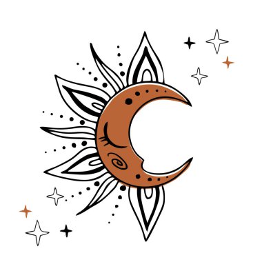 Ay. Esrarengiz Astroloji Uzay Vektörü