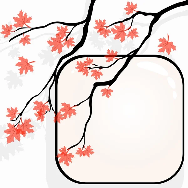 Herfst boom achtergrond — Stockvector