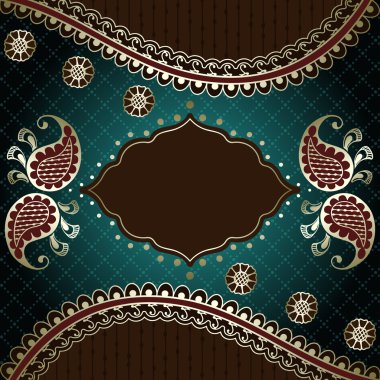 zarif yeşil & altın bayrak Hint mehndi tasarımlar tarafından ilham