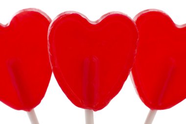 kalp lolipop yakın çekim