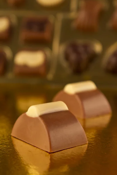 Bonbons from a box of chocolates — Stock Photo, Image