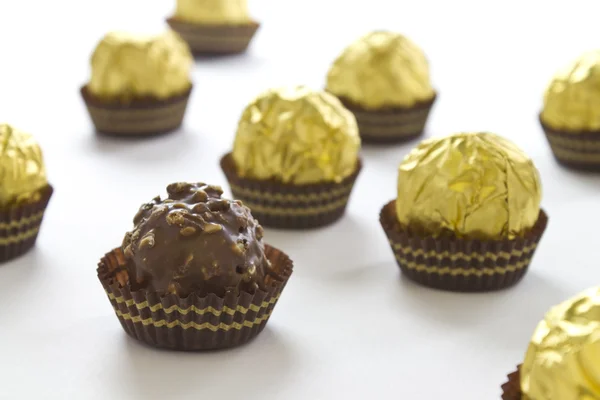 Several chocolate bonbons — Stock Photo, Image
