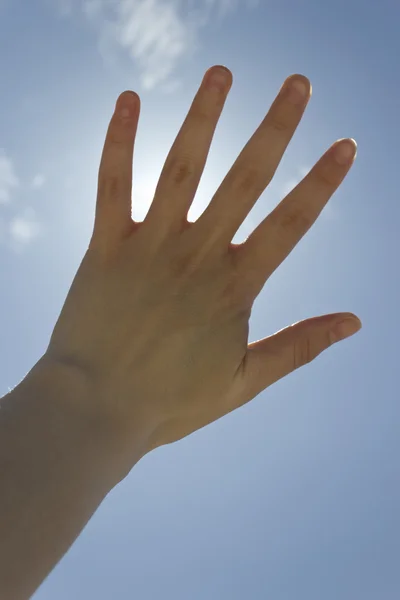 Hand in the sun — Stock Photo, Image