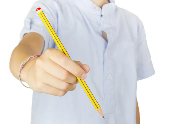 Kind met een potlood — Stockfoto