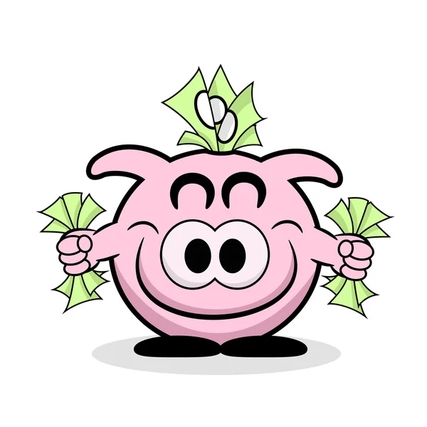 Rijke piggy bank — Stockvector