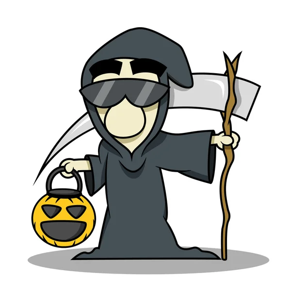 Morte Mietitore Halloween costume Illustrazioni Stock Royalty Free