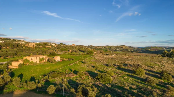 Вид Повітря Агрігенто Сансет Сицилія Італія Європа Єкт Всесвітньої Спадщини — стокове фото