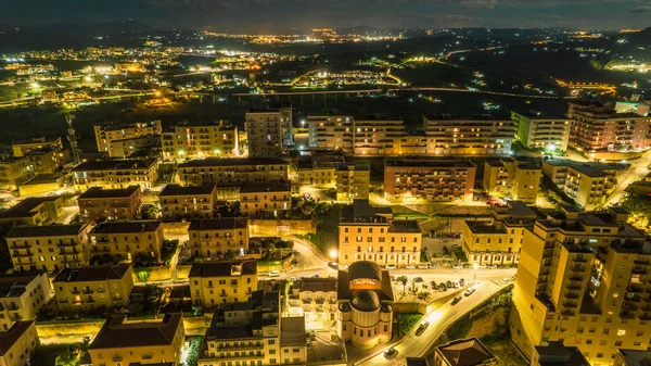 Veduta Aerea Agrigento Notte Sicilia Italia Europa Patrimonio Dell Umanità — Foto Stock