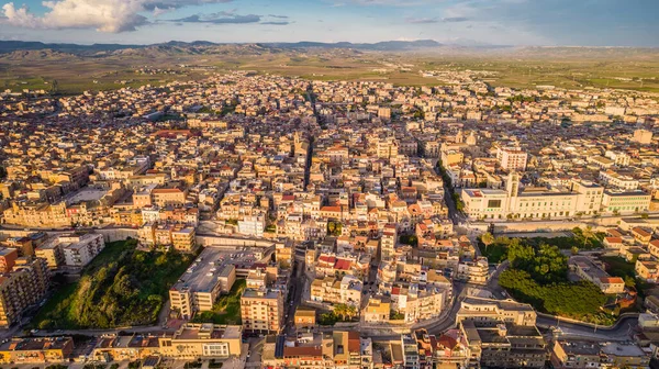 Aerial View Gela City Caltanissetta Sicily Italy Europe — Stock Photo, Image