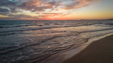 Gela City, Caltanissetta, Sicilya, İtalya ve Avrupa 'da Akdeniz Hava Görüntüsü